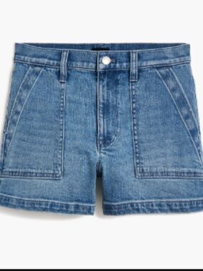 J. Crew Factory Light Blue High-Waist Denim Shorts